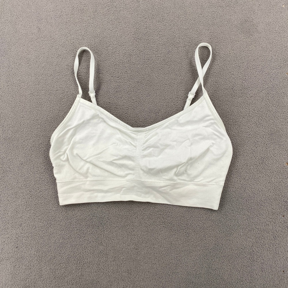 Jockey Generation White Seamfree Bralette Size Medium Adjustable Straps Wireless